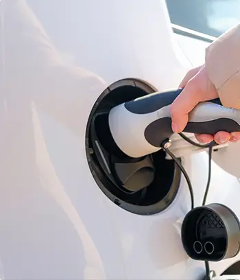 Laadkabel in een elektrische wagen