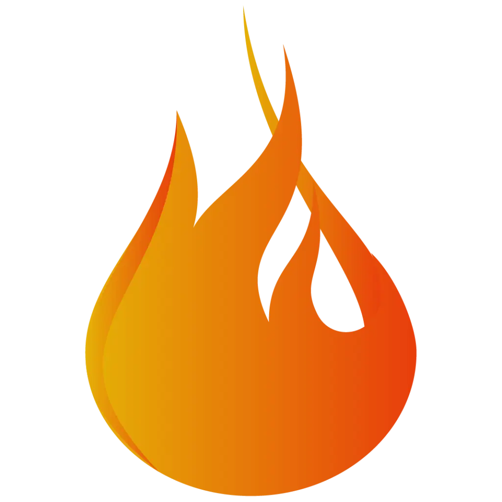 Icoon vlam, Verwarmen