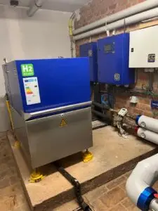 Warmtekrachtkoppeling in de stookplaats, project Installatie warmtekrachtkoppeling voor verwarming chateau