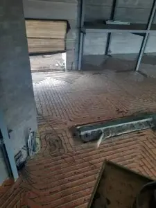 Ruwe vloer voor de vloerverwarming, project Vloerverwarming Turnhout