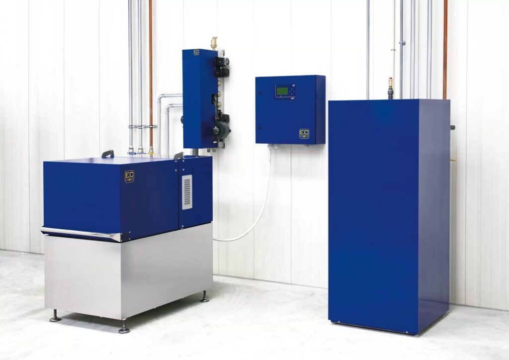 Warmtekrachtkoppeling van EC Power in een technische ruimte